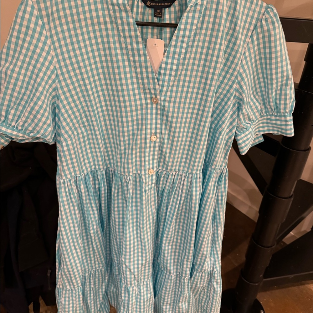 Brooks Brothers Blue Gingham Dress